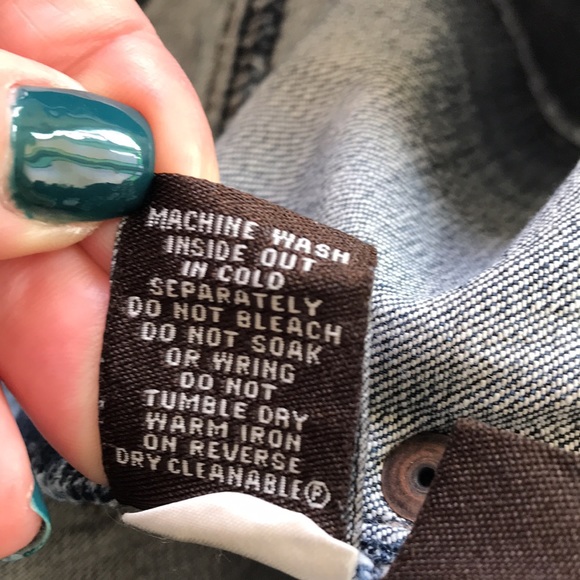 COLORADO womens 8 denim skirt 4 pockets mid blue back split front fly - Picture 12 of 16